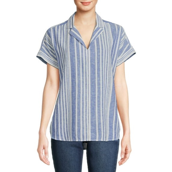 Beach Lunch Lounge Women's Sammy Linen Short Sleeve Popover Top