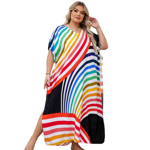 Beach Maxi Dresses Side Split Caftan Loungewear Light Weight Kaftan Abaya Over Sized  Resort Wear Vacation Outfits Middle East Arabian Robe