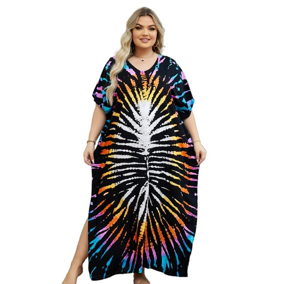 Beach Maxi Dresses Side Split Caftan Loungewear Light Weight Kaftan Abaya Over Sized  Resort Wear Vacation Outfits Middle East Arabian Robe
