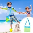 thumbnail image 1 of Beach Mesh Bags, Sand Away Seashell Tote Bags with Adjustable Carrying Straps for Kid's Shell Collection, 1 of 6