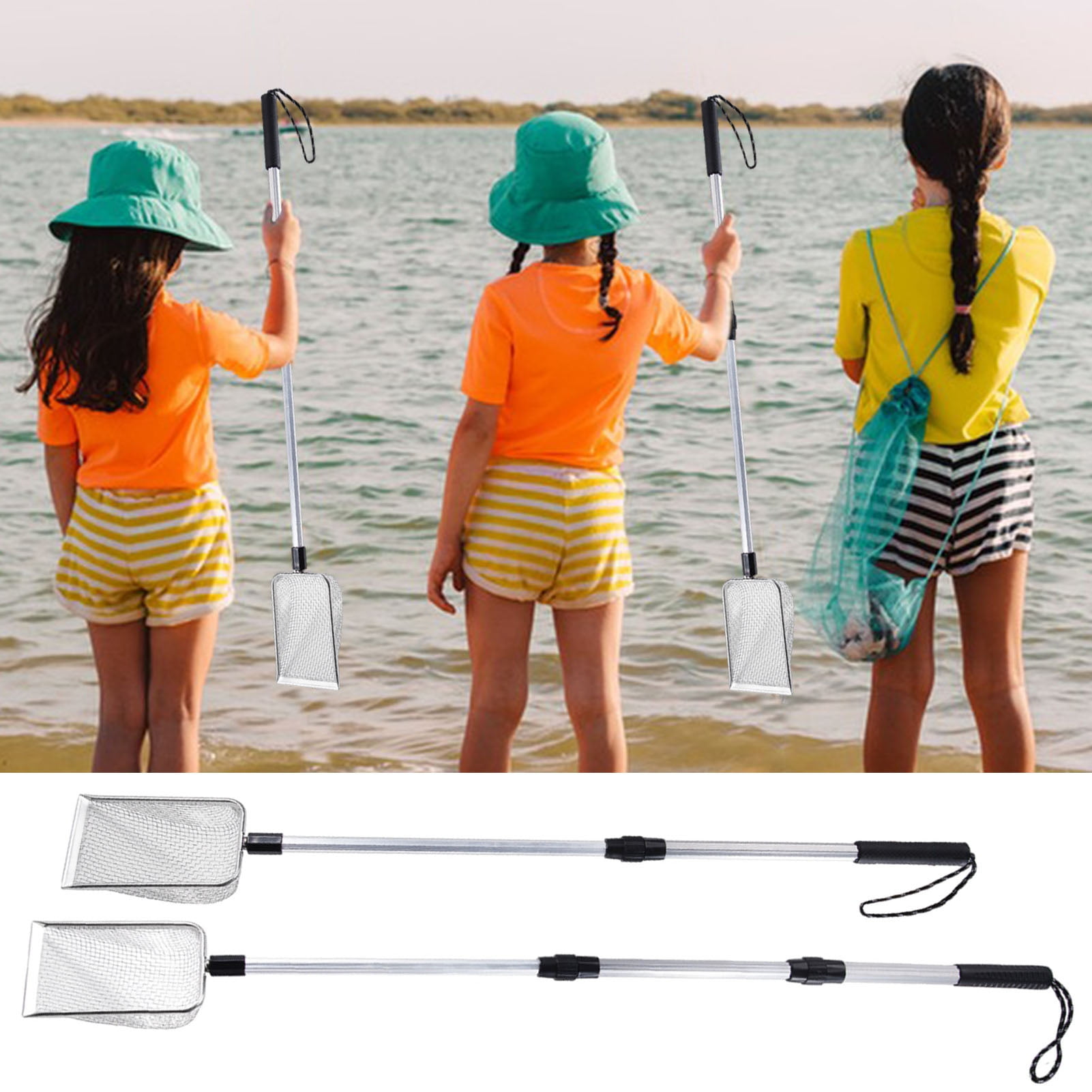 Beach Mesh Shovel, Sand Sifter Beach Toys for Kids, Sand Scoop Shell