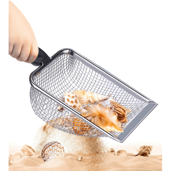 Beach Mesh Shovel Sand Sifter Scooper for Shell Collecting Shark Tooth Fossil Hunting Outdoor Beach Adventures