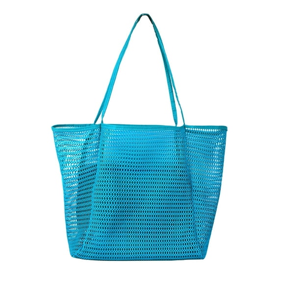 Beach Mesh Tote Bag, Casual Tote Bag Hobo Women Foldable MAX 23L Shoulder Bag For Beach Picnic Vacation