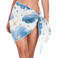 thumbnail image 1 of Beach Mini Dress Butterflies and Cloud Swimsuit Coverup for Women Swimwear Cover Ups Short Triangle Beach Skirt S, 1 of 8