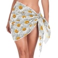 thumbnail image 1 of Beach Mini Dress Cute Little Daisies Swimsuit Coverup for Women Swimwear Cover Ups Short Triangle Beach Skirt S, 1 of 8