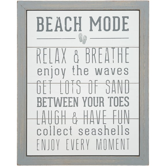 Beach Mode - 12" x 15" MDF Sign