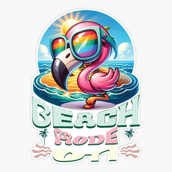 Beach Mode Summer Vibes Coastal Sticker