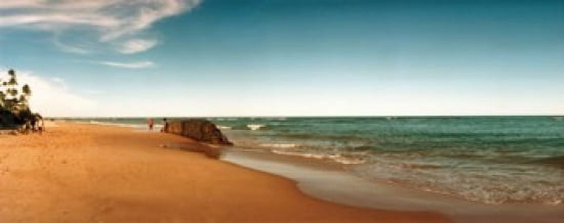 Beach Morro De Sao Paulo Tinhare Cairu Bahia Brazil Canvas Art - Panoramic Images (30 x 12)