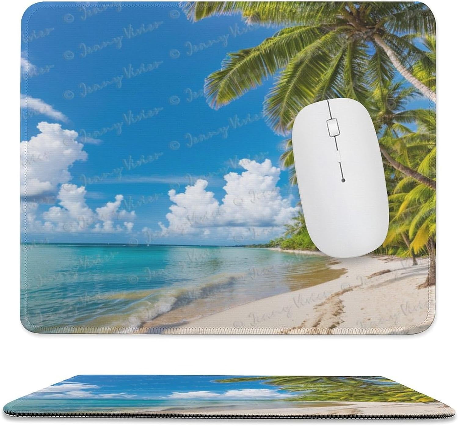 Beach Mousepad, 10x12 inch, Custom Rectangular Mouse Pad, Non-Slip ...