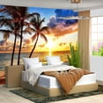 thumbnail image 1 of - Beach Mural Ocean Backgrounds Coastal Beachy Wallpaper Extra Large Wall murals for Bedroom Living Room（not Peel and, 1 of 4