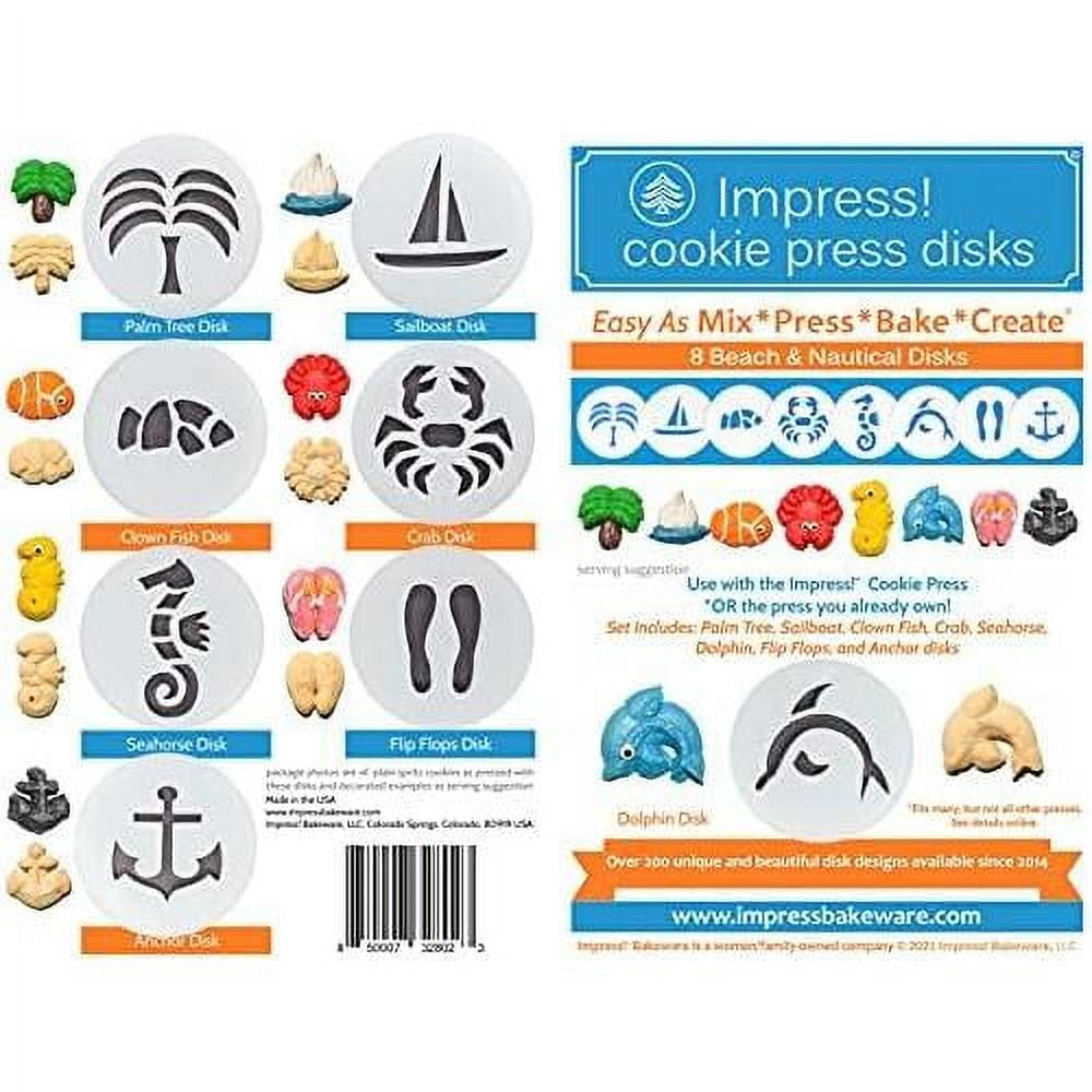 Beach & Nautical 8 Disk Set For Cookie Presses