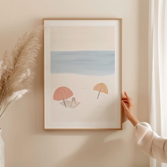 Beach Nursery Baby Shower Gift Girl Nursery Decor Kids Room Wall Decor Blush Pink Nursery Beachy Room Decor Modern Wall Art Decor