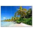 thumbnail image 1 of Beach Ocean Ceramic Tile Mural Kitchen Backsplash Bathroom Shower, 400068-M64, 1 of 3