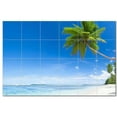 thumbnail image 1 of Beach Ocean Ceramic Tile Mural Kitchen Backsplash Bathroom Shower, 400070-M64, 1 of 3