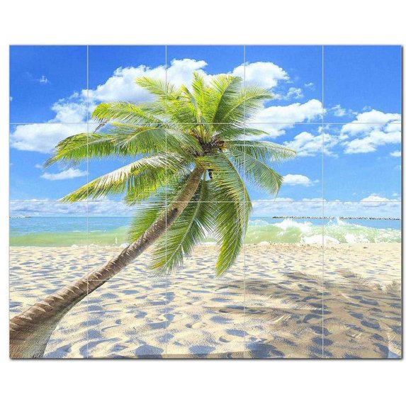 Beach Ocean Ceramic Tile Mural Kitchen Backsplash Bathroom Shower, 400076-L54