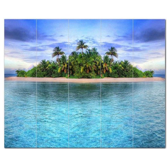 Beach Ocean Ceramic Tile Mural Kitchen Backsplash Bathroom Shower, 400096-S54