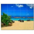 thumbnail image 1 of Beach Ocean Ceramic Tile Mural Kitchen Backsplash Bathroom Shower, 400105-M54, 1 of 3