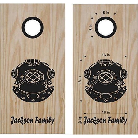 Beach Ocean Diver Down Cornhole Board Decals Stickers -