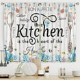 thumbnail image 1 of Beach Ocean Kitchen Curtains Short Small Sea Teal Blue Coatal Nautical Fish Marine Summer Rod Pocket Tropical Seashell Coral Bedroom Living Room Treatment Fabric 2 Panels 27.5Wx39H Inch, 1 of 6
