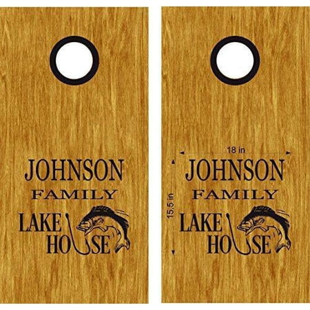 Beach Ocean Lake House Cornhole Board Decals Stickers -