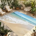 thumbnail image 1 of Beach Ocean Outdoor Rug for Patio/Deck/Porch, Non-Slip Large Area Rug 4 x 6 Ft, Nature Sand Sky Cloudy Sea Waves Landscape Indoor Outdoor Rugs Washable Area Rugs, Reversible Camping Rug Carpet Runner, 1 of 8