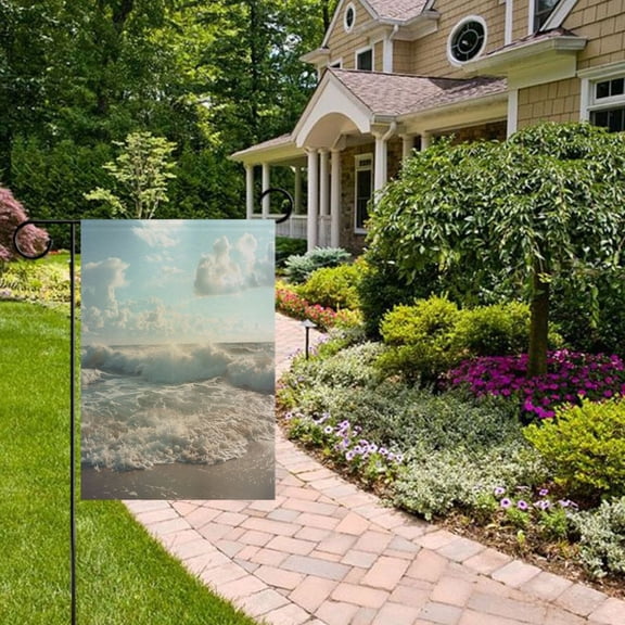 Beach Ocean Sky Garden Flag Double Sided 12 x 18 Inch Outside Yard Decoration Outdoor Flag