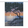 thumbnail image 1 of Beach Ocean Sunrise Sunset Shower Curtain for Bathroom Bath Curtain Polyester Fabric Waterproof Bathroom Curtain with 12 Hooks, 1 of 7