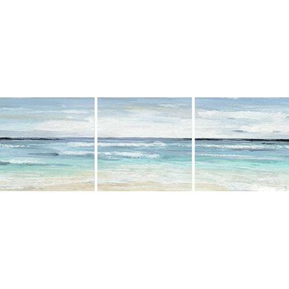 Beach On II Triptych - Multi-color