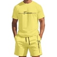 Beach Outfits for Men Men's Summer Gradient Letter Graphic Crew Neck ...