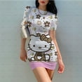 Beach Outing Dress Hello Kitty Summer Dresses for Women 2024 Skirts