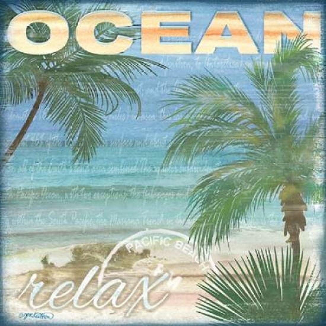 Beach Palm II Canvas Art - Jen Killeen (24 x 24)