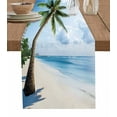 thumbnail image 1 of Beach Palm Tree Table Runner Ocean Coastal Sky Nature Scenery Tablerunners 13 x 120 Inch, Table Decorations Tabletop Scarf for Summer Gathering Holiday Farmhouse Kitchen Dining Decor, 1 of 6