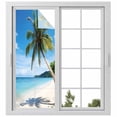 thumbnail image 1 of Beach Palm Tree Window Privacy Film Summer Ocean Blue Sky Tropical Island Decorative Glass Window Film UV Blocking Static Cling Non-Adhesive Sticker Covering for Home Door 29.5 x 78.7 inches, 1 of 7