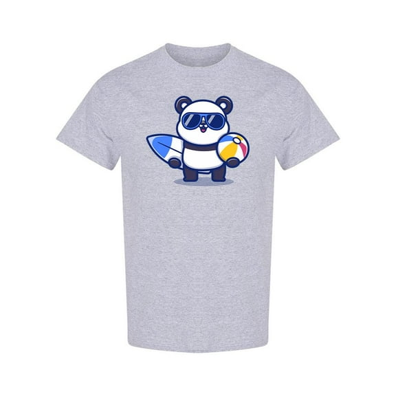 Beach Panda T-Shirt Men -Image by Shutterstock, Male Large