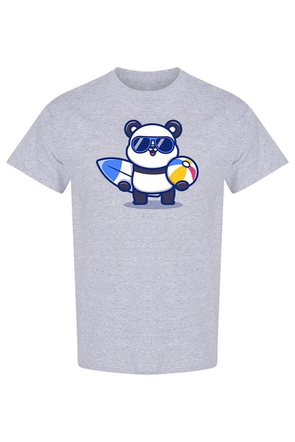 Beach Panda T-Shirt Men -Image by Shutterstock, Male Small