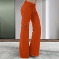 thumbnail image 1 of Beach Pants for Women Petite Length Women's Work Pants Elastic Pants Plain and Fashionable Jogging Clothes High Waisted Casual Pants Long Retro Outdoor Pants Classic Retro Harem Pants with Pockets, 1 of 3