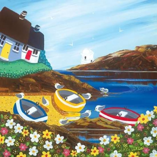 Beach Party Canvas Art - Nikky Corker (24 x 24)