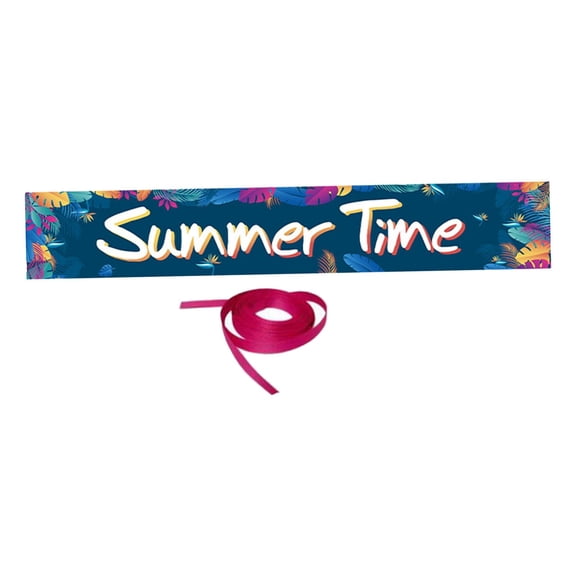 Beach Party Decorations Reusable 19.69'' x 118.11'' Large Beach Party Banner Leaves