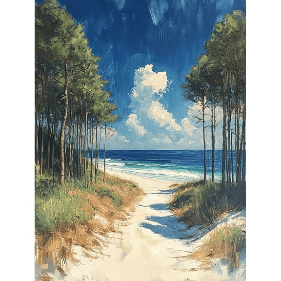 Beach Path Canvas Print/Wall ArtSuitable for Living Room BedroomBathroomOfficeHotel Decoration