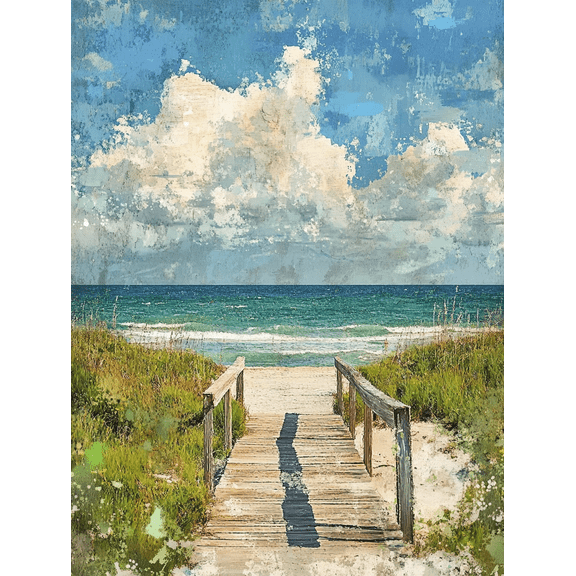 Beach Path Canvas Wall Art Perfect for Living Room Bedroom Bathroom Office and Hallway Decor