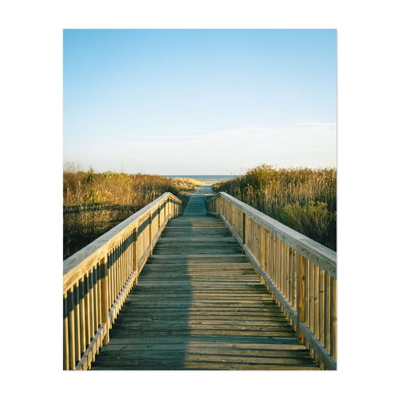 Beach Path, Wildwood - Wildwood New Jersey Photography Boardwalk Beach Coastal Nature Landscape Ocean Scenic Unframed Wall Art Print 6 x 8 inches