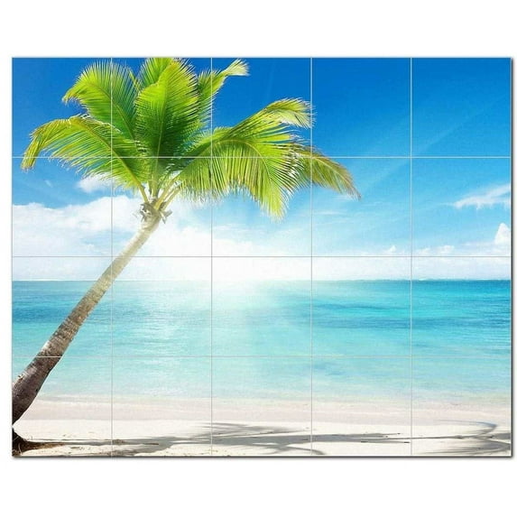 Beach Photo Ceramic Tile Mural Kitchen Backsplash Bathroom Shower, 404023-S54