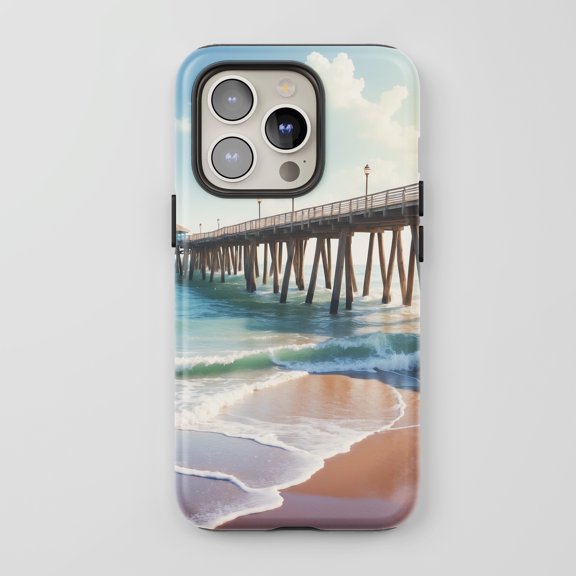 Beach Pier For All iPhone Series Protective Phone Case Coastal Scenery Multi-color