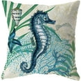 thumbnail image 1 of Beach Pillow Covers Cotton Linen Nautical Throw Pillowcases Sea Theme Coastal Cushion Cover 18 x 18 inch, 1 of 3