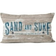 thumbnail image 1 of Beach Pillow Covers, Nautical Coastal Sand and Surf Beach Pillows Decorative Throw Pillow Cover,Beach Coastal Sofa Bed Room Home Decor, Beachy Room Decor, Beach Pillow Covers 12x20, 1 of 2