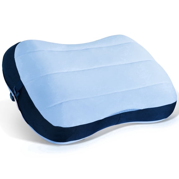 Qutool Ultralight Inflatable Travel Pillow for Camping, Beach & Backpacking, Washable Cover, Firm Support