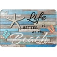 Beach Plank Starfish Sand Beach Life Indoor Doormat Durable