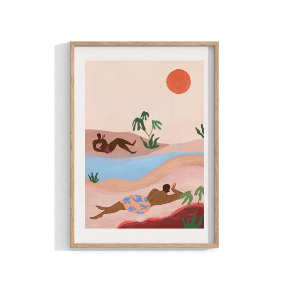 Beach Please Art Modern Print Summer Vibes Home Decor Home Decor Office Wall Art Living Room Decor, Paper Poster Only