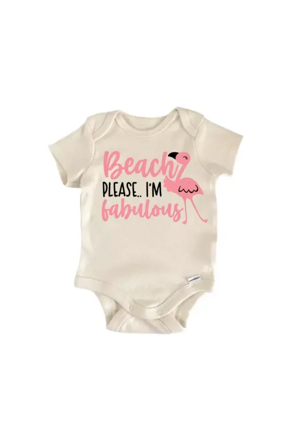 Beach Please Baby Boy Girl Clothes Infant Bodysuit Cute Newborn Cute Baby Onesie, BABY BODYSUIT LAT 4424