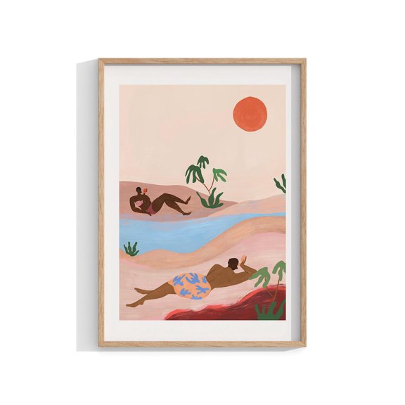 Beach Please Boho Wall Art Print, Summer Vibes Home Decor